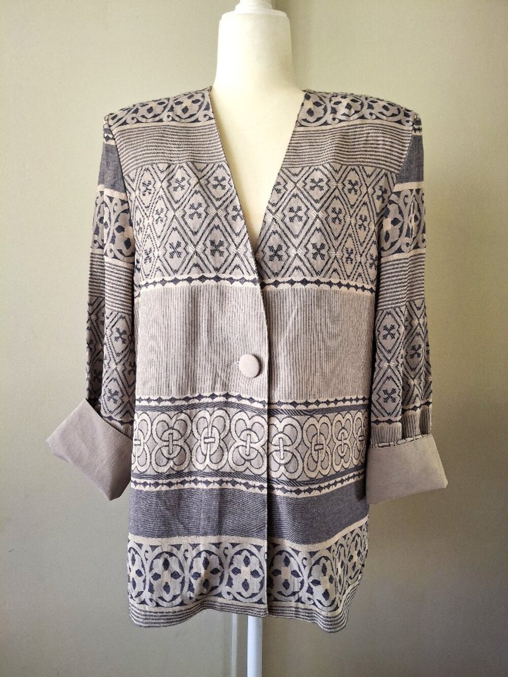 Vintage Signet Sportswear Geometric Jacket Made in USA M Y2K